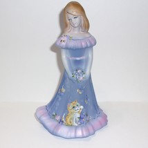 Fenton Glass Kimberlight Blue Tabby Cat Kitten Bridesmaid Doll Ltd Ed #8/49 - $242.02