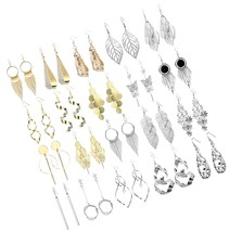 20 Pairs Alloy Earrings with 8 PCS Gold,12 PCS Sliver,20 of - $58.79