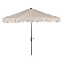 Safavieh PAT8006C Outdoor Collection Elegant Valance Auto Tilt Umbrella 9&#39; - £98.36 GBP