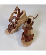 B.O.C. Women&#39;s Size 9 Wedge Cork Heel Brown Outdoor Strappy Casual Sandals - €15,40 EUR