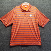 Nike Team Issue FitDry Mens Sz XL Clemson Tigers Short Sleeve Polo Shirt - £26.64 GBP