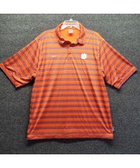 Nike Team Issue FitDry Mens Sz XL Clemson Tigers Short Sleeve Polo Shirt - £26.78 GBP