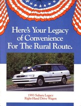 1993 Subaru LEGACY RHD Postal Wagon brochure catalog folder US - $8.00