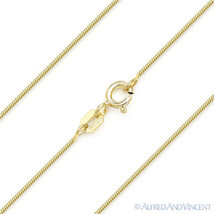 0.7mm Thin Snake Link .925 Sterling Silver 14k Yellow Gold-Plated Chain Necklace - £13.20 GBP+