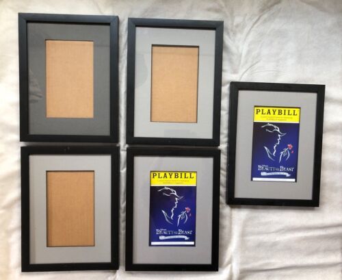 Playbill frame with glass and mat black plastic - $17.81