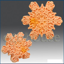 2D silicone Soap/polymer/clay/cold porcelain mold – Snowflake #8 - £21.96 GBP