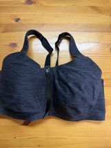 Victoria's Secret VSX Knockout Front Close Sports Bra Gray Marl Zip 38DD... - $25.73