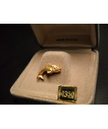 Anson Tie Tack Small Golden Jumping Fish Made in USA Original Presentati... - $17.80 CAD