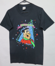 Vtg 80s Fred Flintstone Hanna Barbera Shirt Sz S M USA Promo Cartoon Rar... - £110.87 GBP