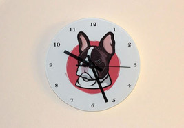 French Bulldog portrait, wall clock with dog, hanging home decoration - £20.77 GBP