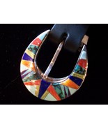 Sterling Silver Inlay Ranger Buckle Set, Native American, Hand Crafted, New - $999.00