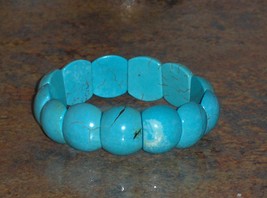 Reconstitued Blue Turquoise Bangle Bracelet  - $14.97