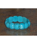 Reconstitued Blue Turquoise Bangle Bracelet  - £11.99 GBP