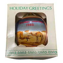 1983 Holiday Greetings Merry Christmas 1983 Joseph And Mary Traveling Ornament - £6.19 GBP