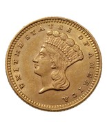1861 Or Indien Princesse Un Dollar Pièce de Monnaie Au Sur Hors-Circulat... - $8,693.16 MXN