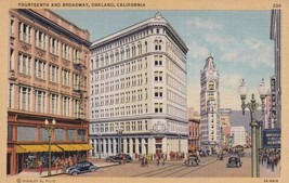 Broadway at Fourteenth Street Oakland California CA Postcard D48 - £2.30 GBP