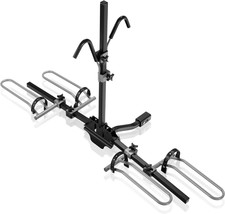 Goplus Hitch Mount Bike Rack, Folding 2-Bike Platform Style Carrier For Mtb, - £103.66 GBP