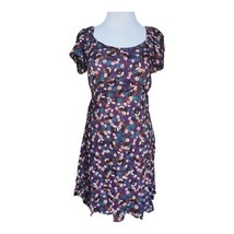 BOG Band Of The Free CORALINE PURPLE IVORY FLORAL CROSSOVER MINI DRESS S... - £25.94 GBP