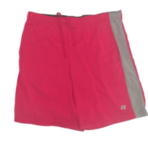 Russell Mens Athletic Shorts Red Color Block Elastic Waist Dri Power 360 S 28-30 - £3.95 GBP