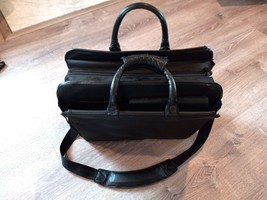 Vintage Targus Laptop Briefcase Bag Black Nylon w Shoulder Strap - £11.78 GBP
