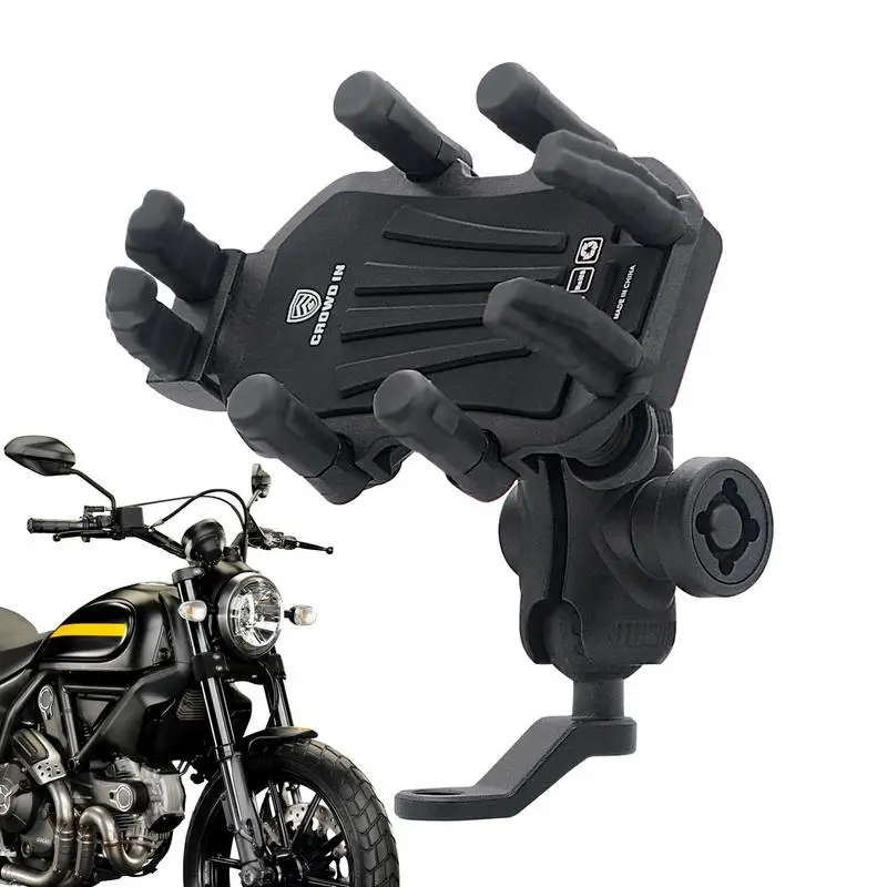 Motorcycle Cell Phone Mount Anti-Theft Motorcycle Phone Holder Mount 720 Degree - £28.36 GBP