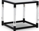 Signature Design by Ashley Nallynx Contemporary Glass End Table, Black - $333.99