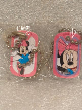 2 TINY 1" Metal Disney Dog Tags MINNIE w/ 1 3/4" Tiny Chain *NEW* BTA - $7.99
