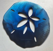 Sand Dollar Tropical - Metal Wall Art - Blue Tinged 6&quot; x 6 1/4&quot; - £17.44 GBP