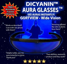 Official Dicyanin Wide Aura Glasses Hunting Ghost Paranormal Crystal Psychic Chi - £71.05 GBP
