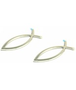 2X 3D Chrome Ichthus Christian Jesus Fish Emblem Decal - any car home boat - $19.43 CAD