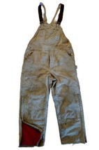 Carhartt Double Knee Overalls USA Union Made Duck Mens 40x30 Insulated Distress - £73.54 GBP