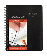 AT-A-GLANCE QuickNotes 2024 Weekly Monthly Planner Black Medium 6 12 x 8 34 - £27.96 GBP