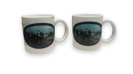 Vintage Ralph Lauren Coffee Cup Mug Polo Player Set Of 2 - £11.15 GBP