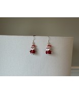 Handmade dangle Christmas Santa earrings - $184.28 MXN
