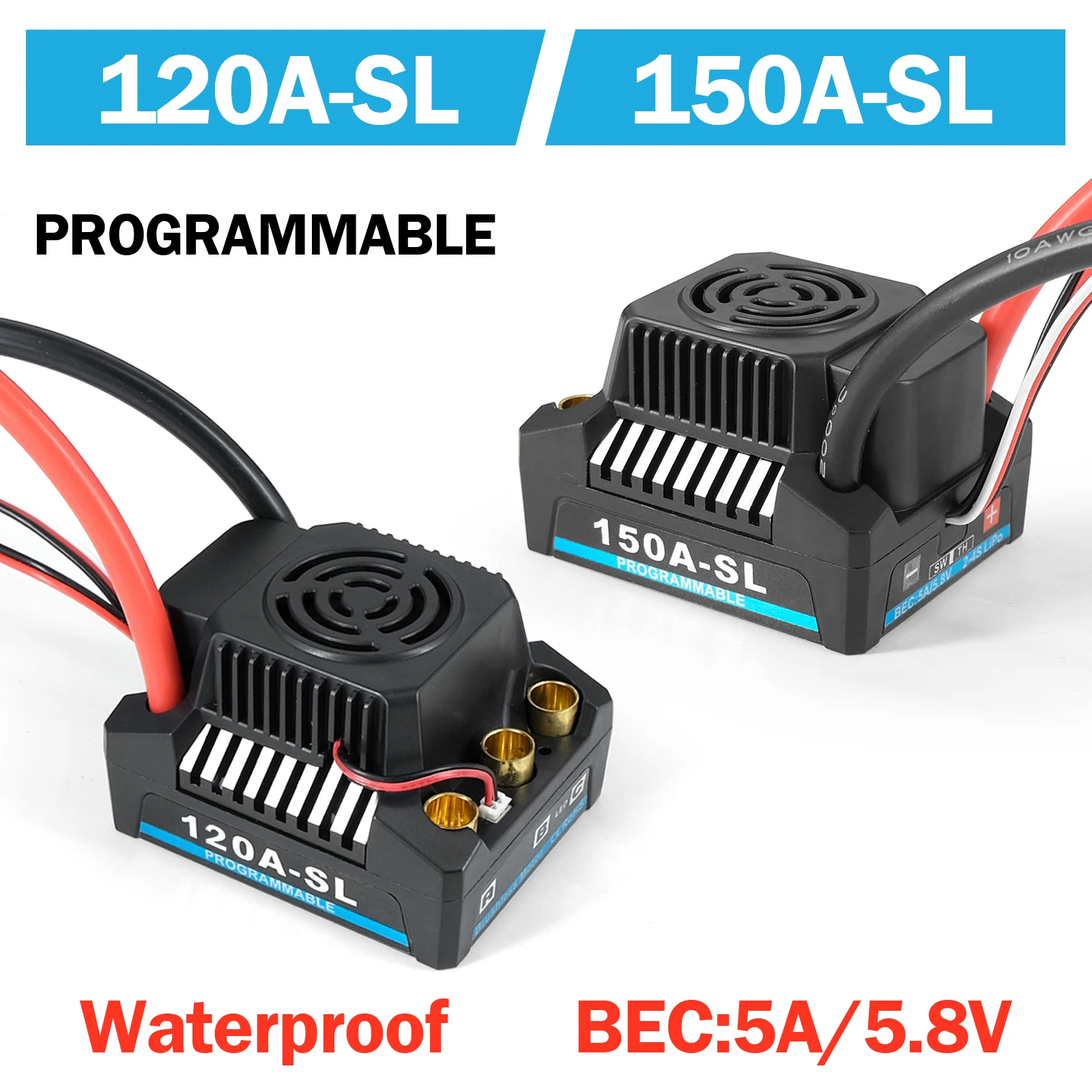RC 120A/150A Universal Brushless ESC High Quality New Model Waterproof for 1/5 - £15.12 GBP+