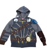 Marvel Disney Thor Hoodie Jacket Kids 5/6 Gray Zip-Up With 3D Details &amp; ... - $26.77 CAD