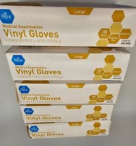 MedPride Powder-Free Vinyl Exam Gloves, Large, 100 - 5 PACK (500 Gloves) - £33.47 GBP