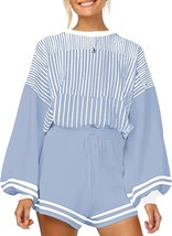 Knitted Striped Pullover with Shorts Set - £49.75 GBP