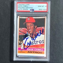 1976 Topps Baseball #404 Enos Cabell Signed Card PSA Slabbed Auto 10 Astros - £47.84 GBP