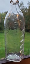 Vintage 1950&#39;s ~ Glass ~ Nursing/Baby Bottle ~ 8 Oz ~ Embossed Crawling Infant-1 - £23.91 GBP