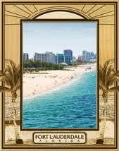 Fort Lauderdale Florida Laser Engraved Wood Picture Frame Portrait (3 x 5) - £20.77 GBP