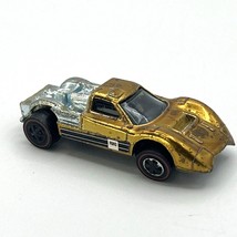 1967 Mattel Hot Wheels Redline Ford J Car Honey Gold Black Interior Miss... - $18.69