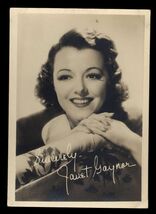 5 x 7 inch -  press photo * Signed on negative SINCERELY JANET GAYNOR - $12.38