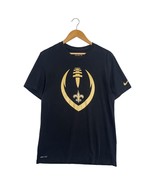 New Orleans Saints Shirt Mens Medium Black Gold NFL Football Nike Dri Fi... - $369.26 MXN