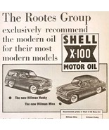 1954 Shell X-100 Gas And Motor Oil Advertisement Autocar Automobilia DWP... - $29.99