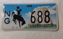 VINTAGE WYOMING LICENSE PLATES (PAIR)  NO LONGER IN USE-  AIR NG 688 - $18.00