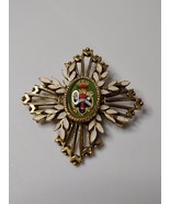 Very Awesome Vintage Coat Of Arms Brooch  - £43.82 GBP
