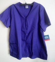 Cherokee Workwear Women&#39;s Grape Size Large Scrub Jacket Style 4770 - £20.04 GBP