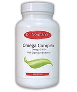 Dr. Normans  Omega Complex Omega 3-6-9 With Digestive Enzymes 90 Capsules - £18.03 GBP