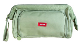 Green Pencil Case Canvas Pouch Pen Student School Stationery Adult Teen - $19.79
